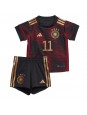 Billige Tyskland Mario Gotze #11 Bortedraktsett Barn VM 2022 Kortermet (+ Korte bukser)